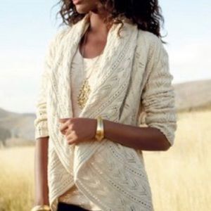 Cabi Circle Sweater in Cream